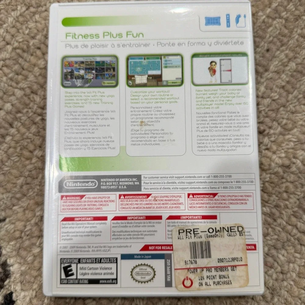 Nintendo Wii Fit Plus Game Disc Only Pre Owned With Case and Manuals - Picture 4 of 4
